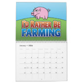 Calendrier Je préférerais être agricole - mignon animaux de d (Jan 2026)