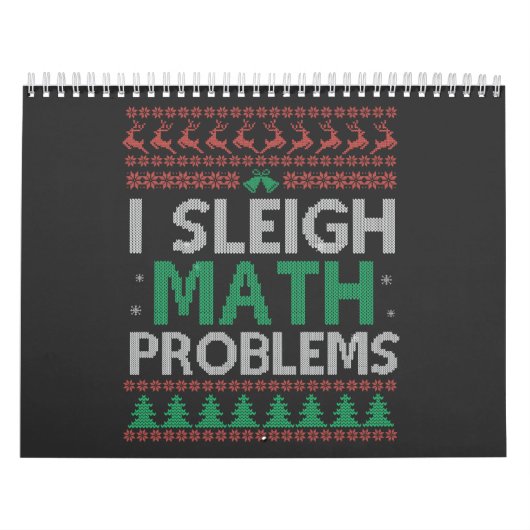 Calendrier Je Sleigh Math Problèmes Drôle Moche Douille Xmas (Protection)