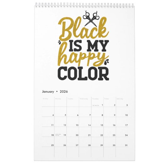 Calendrier Je suis coiffeur (Jan 2026)