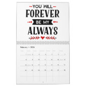 Calendrier Je T'Aime... Une Année D'Expressions Amoureuses (Feb 2026)