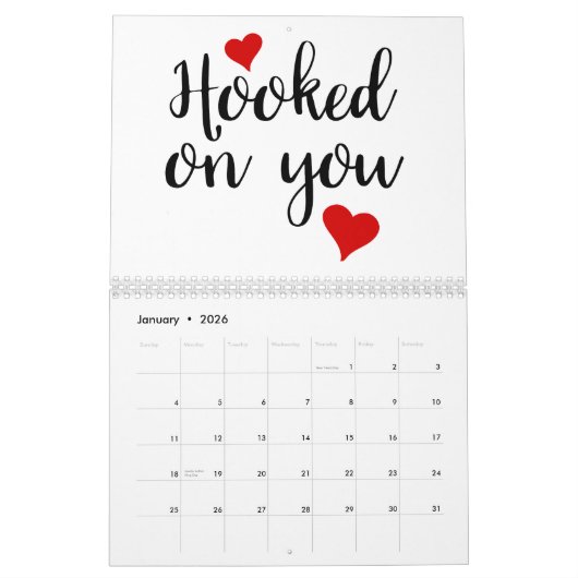 Calendrier Je T'Aime... Une Année D'Expressions Amoureuses (Jan 2026)