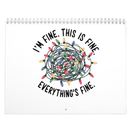 Calendrier Je vais bien Tout va bien Tout va bien Noël drôle (Protection)