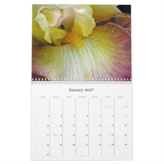 Calendrier Je vois un iris (Jan 2027)