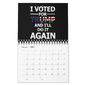 Calendrier Je voterai pour Trump - Dark (Jan 2027)