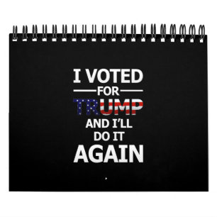 Calendrier Je voterai pour Trump - Dark