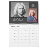 Calendrier Jean Sebastian Bach (Feb 2026)