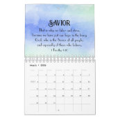 Calendrier JÉSUS LE NOM AU-DESSUS DE TOUS LES NOMS Bible Vers (Mar 2026)