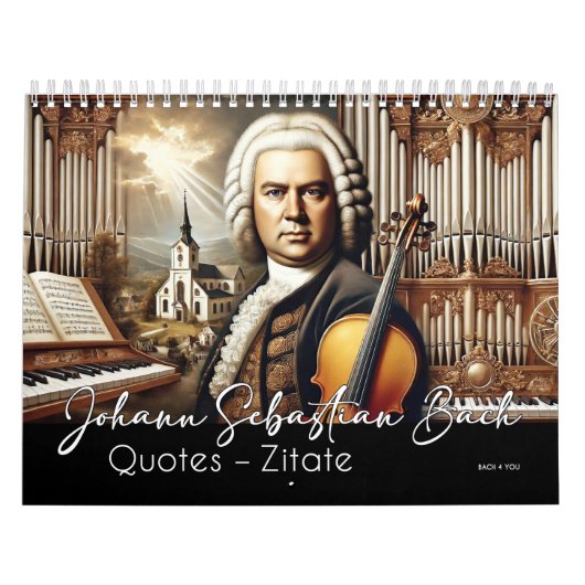 Calendrier Johann Sebastian Bach Citations et portraits (Protection)