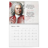 Calendrier Johann Sebastian Bach Citations et portraits 2026 (Feb 2026)