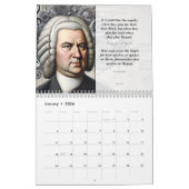 Calendrier Johann Sebastian Bach Citations et portraits 2026 (Jan 2026)