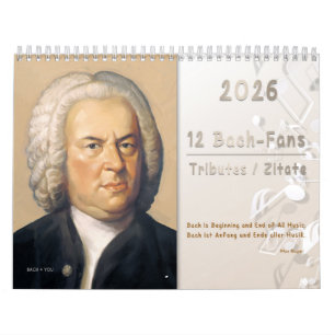 Calendrier Johann Sebastian Bach - Citations/Hommages, 2026
