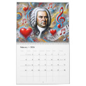 Calendrier Johann Sebastian Bach Portraits : Oeuvres (Feb 2026)