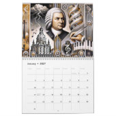 Calendrier Johann Sebastian Bach Portraits : Oeuvres 2026 (Jan 2027)
