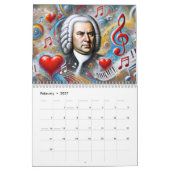 Calendrier Johann Sebastian Bach Portraits : Oeuvres 2026 (Feb 2027)