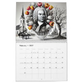 Calendrier Johann Sebastian Bach Portraits : Surreal 2026 (Feb 2027)