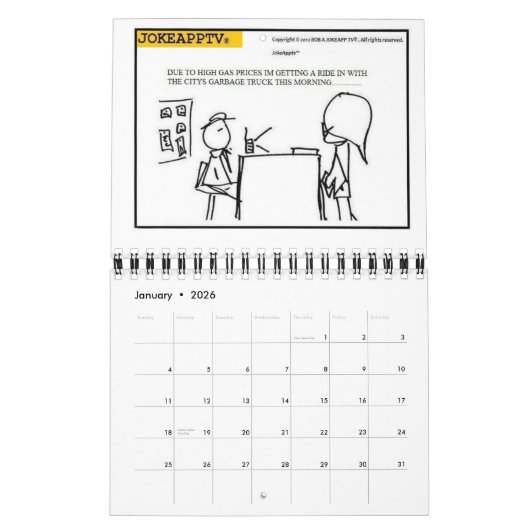 Calendrier JOKEAPP TV ® Cartoon Calendar 2014 (Jan 2026)