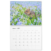 Calendrier Joli écureuil rayé faune animal   (Mar 2027)