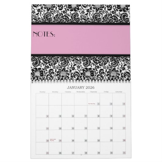 Calendrier Joli et professionnel (Jan 2026)