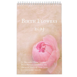 Calendrier Jolies fleurs de naissance 12 mois
