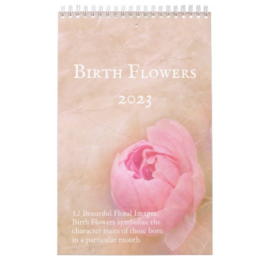 Calendrier Jolies fleurs de naissance 12 mois (Protection)