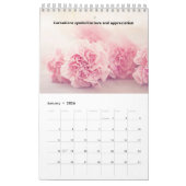 Calendrier Jolies fleurs de naissance 12 mois (Jan 2026)