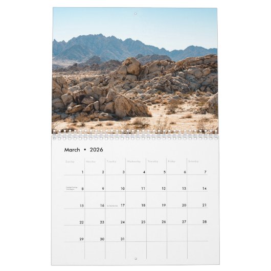 Calendrier Joshua Tree (Mar 2026)