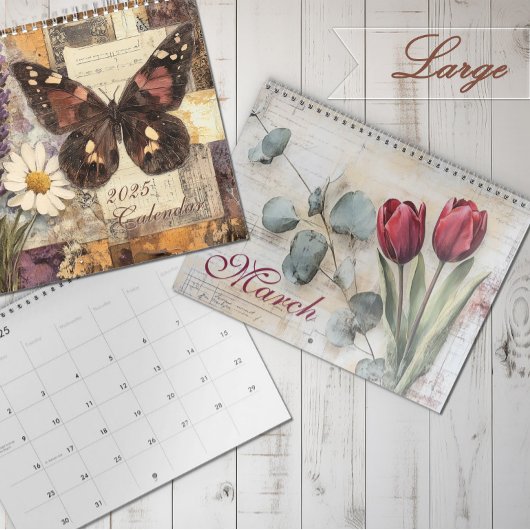 Calendrier Journal Vintage floral Junk 2025