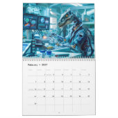 Calendrier Jours de dinos modernes – Une année de fantaisie p (Feb 2027)