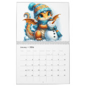 Calendrier Jours de dragon Enfants de style illustré (Jan 2026)