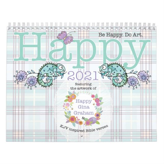 Calendrier Joyeux 2021 ! Soyez Heureux ! Faites de l'Art. (Protection)