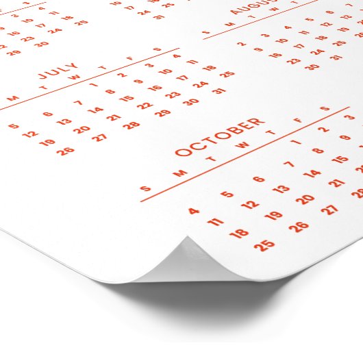 Calendrier Joyeux anniversaire USA 250 Poster (Coin)