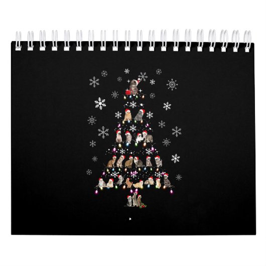 Calendrier Joyeux Noël | Joli sapin de Noël en chats (Protection)