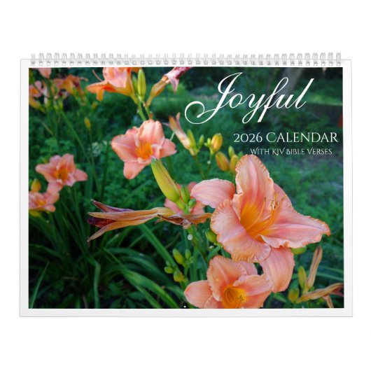 Calendrier Joyful 2026 Calendar with KJV Bible Verses (Protection)