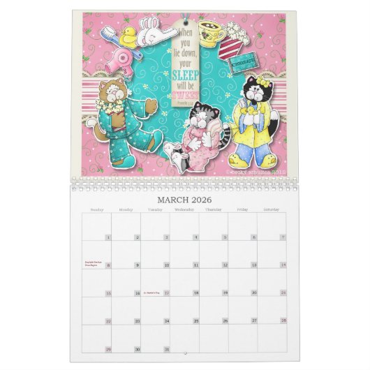 Calendrier "Joyous Blessings & Inspiration" 2026 Calendar (Mar 2026)