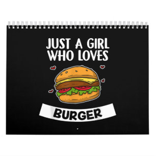 Calendrier Juste Une Fille Qui Aime Le Burger Au Fromage Cute