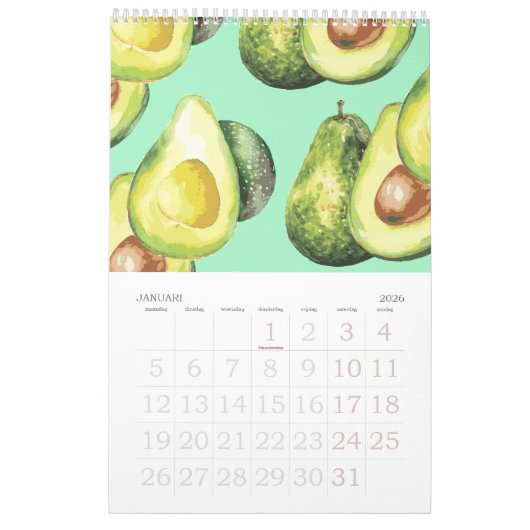 Calendrier Kalender Nederland | Le Pays-Bas 2026 néerlandais (Jan 2026)