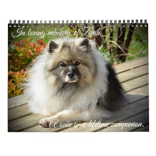 Calendrier Keesridge Kennels 2021 (Dos)