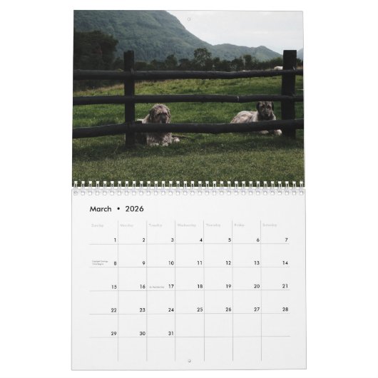 Calendrier Kerry du comté d'Irlande (Mar 2026)