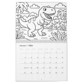 Calendrier Kids Dino Coloring Calendar (Jan 2026)