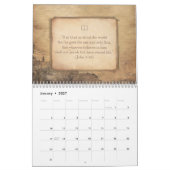 Calendrier La Bible Verse pour chaque mois. Jésus Christ (Jan 2027)