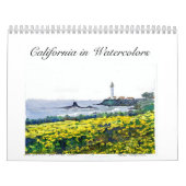 Calendrier La Californie dans des peintures d'aquarelle (Protection)