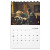 Calendrier La célèbre peinture de Vermeer (Mar 2026)