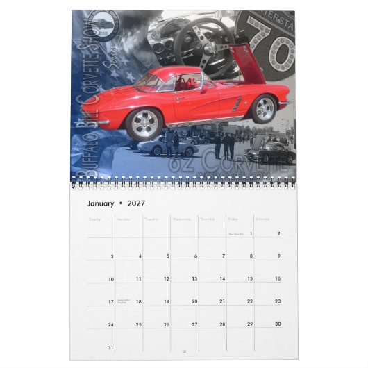 Calendrier "La collection de Corvette " (Jan 2027)
