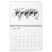 Calendrier La Course De Vélo N° 3 Noir Sur Blanc (Jan 2027)