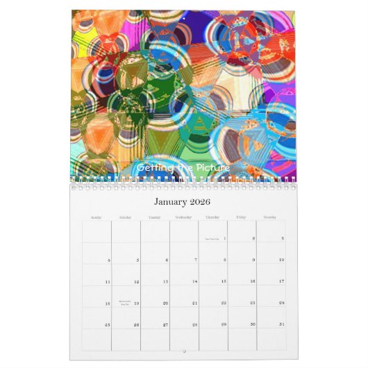 Calendrier La dérive vers un rêve, des couleurs et du temps - (Jan 2026)