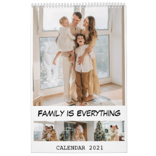 Calendrier La famille de photos personnalisée moderne 2021 e