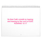 Calendrier La foi vient en entendant la parole de Dieu. (Protection)