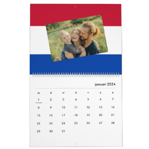Calendrier La Pays-Bas Ajoutez votre photo 2026 Holland Fla