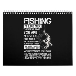 Calendrier la pêche est comme la première fois que vous êt
