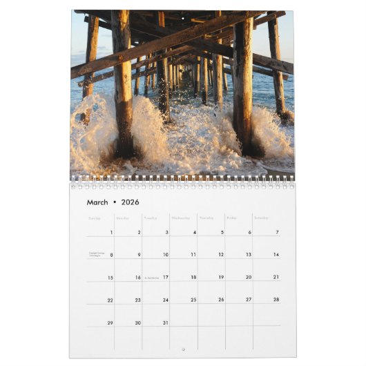 Calendrier La Plage (Mar 2026)